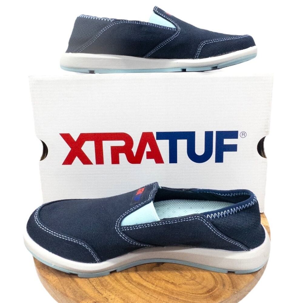 Xtratuf Yellowtail Slip-On Boat Shoes Blue Yellowtail Canvas Slip On Women's 6.5